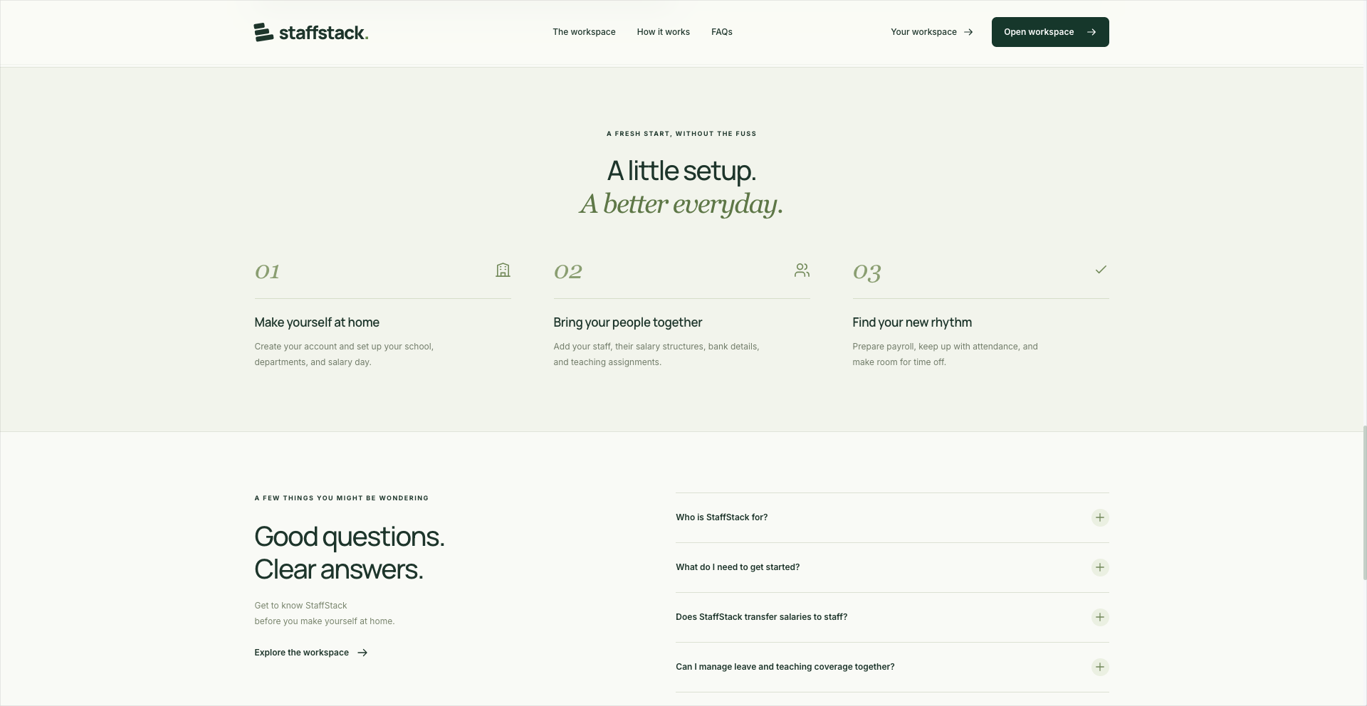 StaffStack setup steps and frequently asked questions